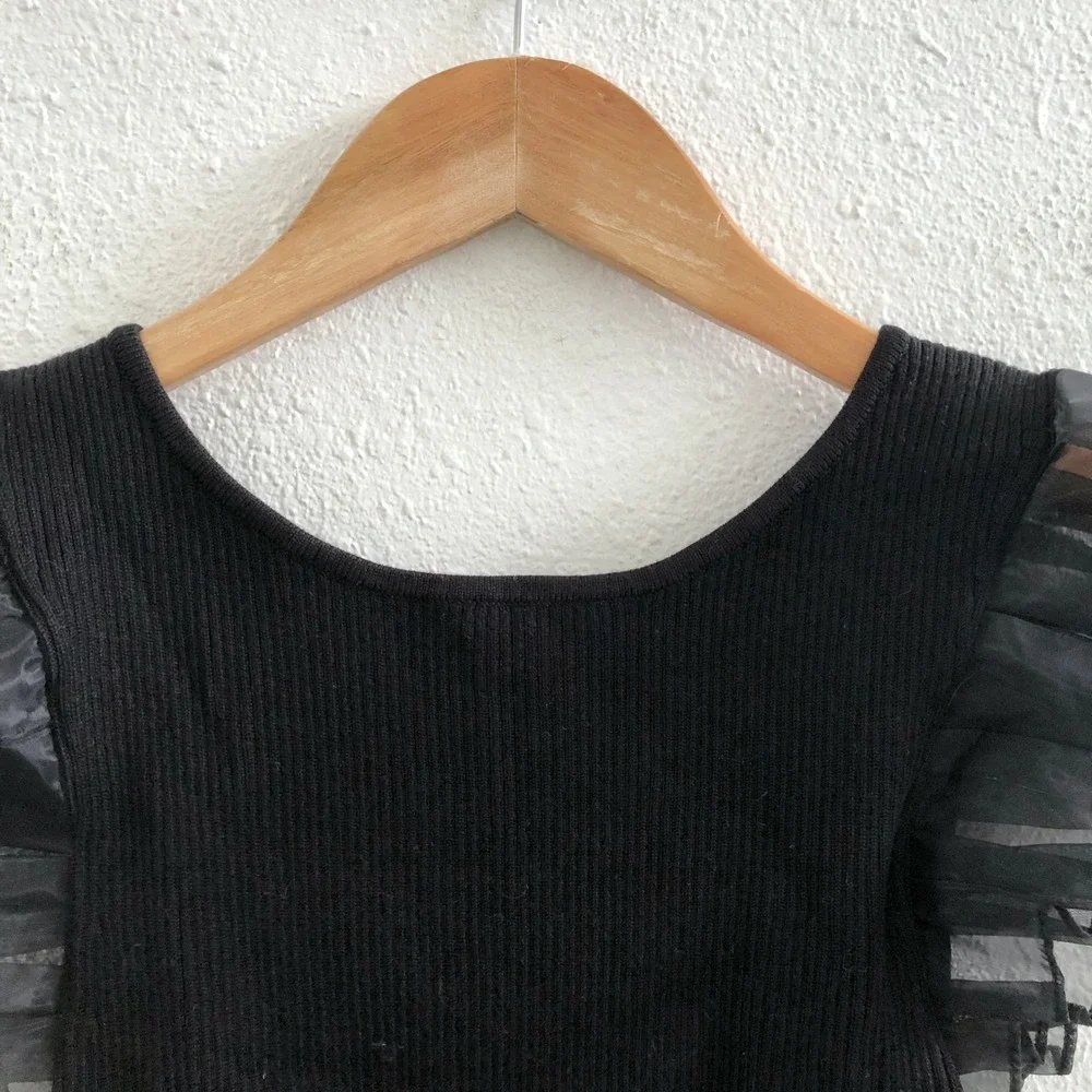 ANTHROPOLOGIE Ruffled Sweater Tank Size XS - Picture 5 of 11